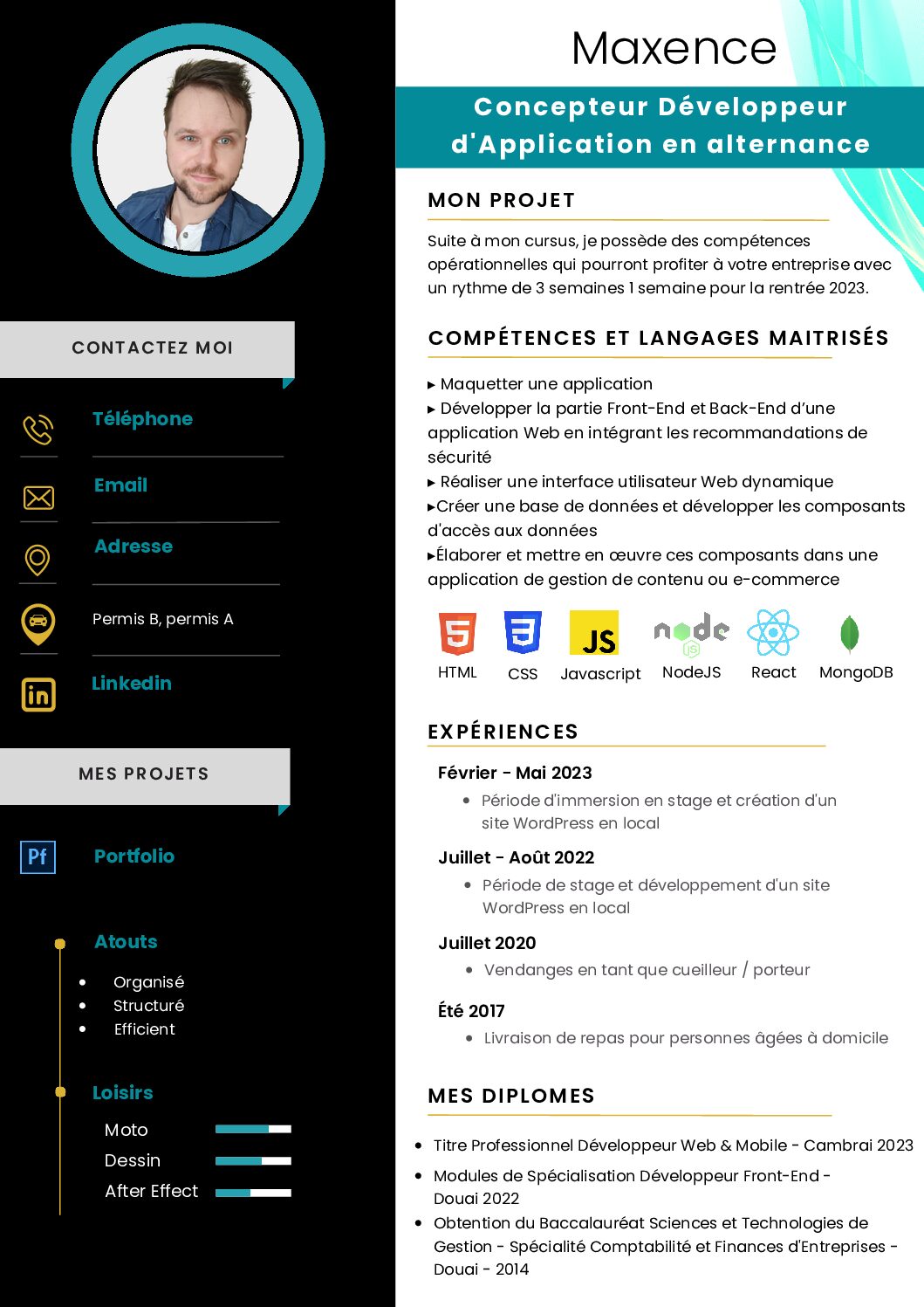 CV Maxence sans infos
