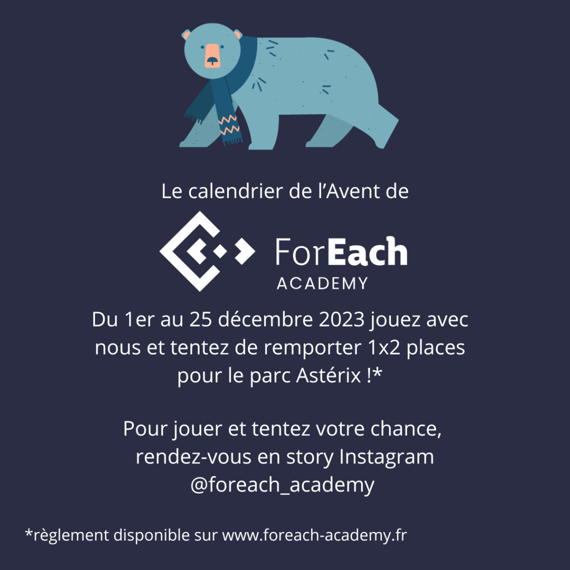 Calendrier de l'avent, ForEach Academy