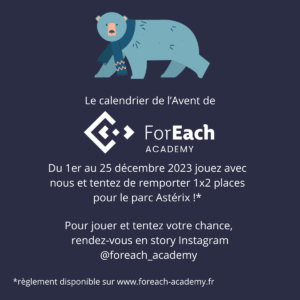 Calendrier de l'avent, ForEach Academy