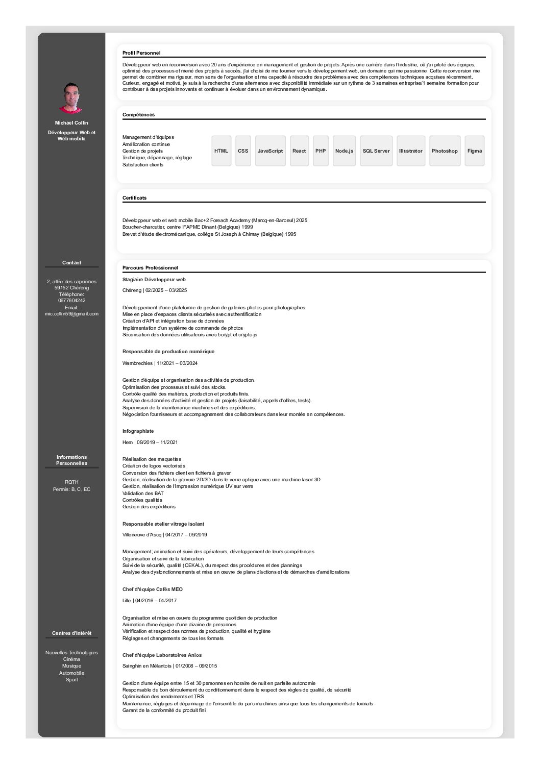 CV de Michael Collin Alternance (2)