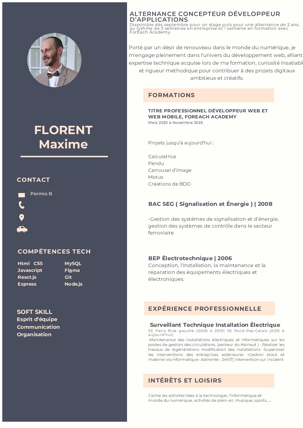 Cv Maxime