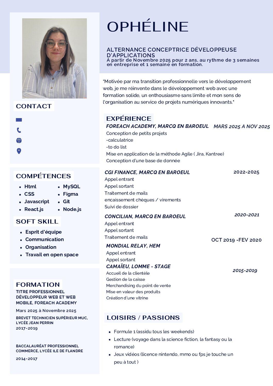 CV Ophéline