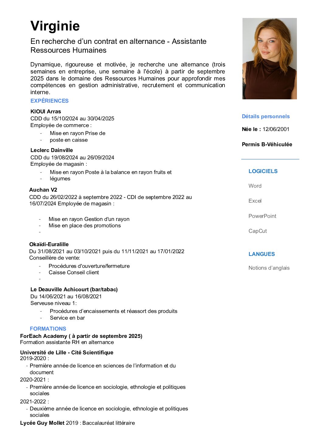 CV Virginie