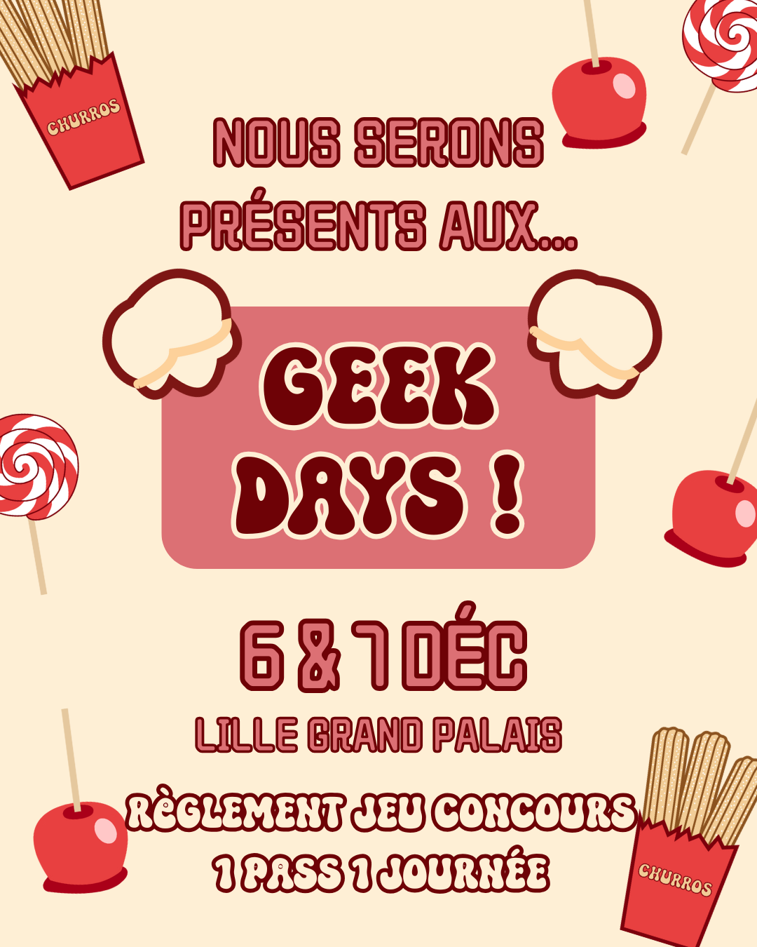 Visuel jeu concours Geek Days Lille et ForEach Academy